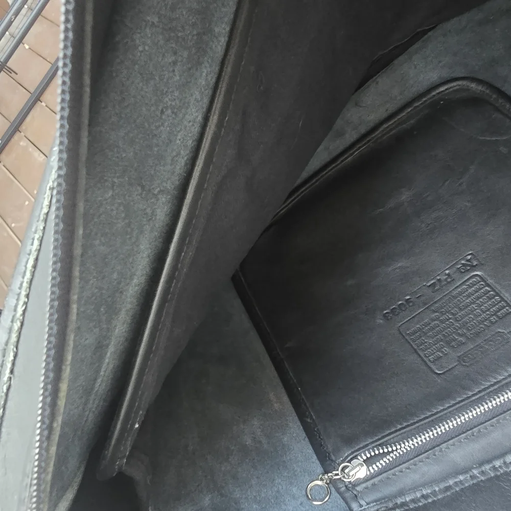 Coach Black Leather Messenger Bag